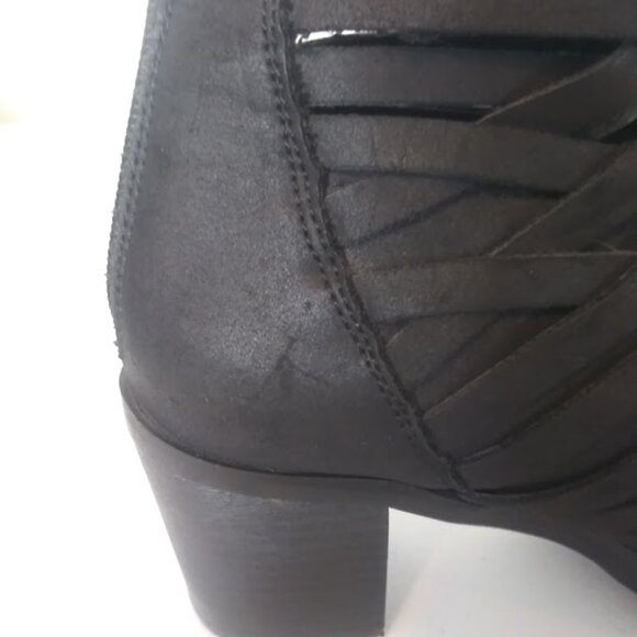 Arizona Jean Company Olympia women's size 6 black strappy block heel booties - Picture 12 of 16